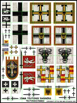 LBMS 15mm Banners - 15mm Teutonic Banners 1
