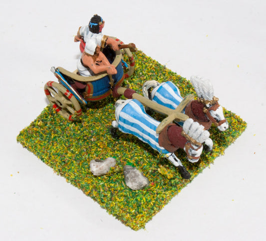 New Kingdom Egyptian General and Driver Two Horse Chariot ANK2