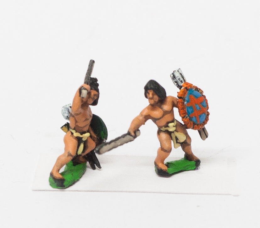 Veteran Warriors (Tequihuahqueh), in Breachclout, with Sword, JavelIn and Shield AZ11a