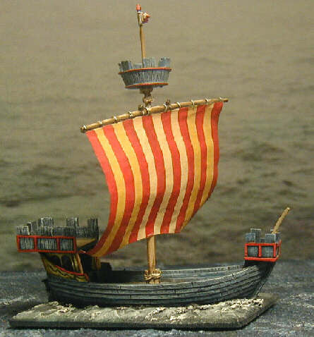 Medieval Boat with Single Sail Boat4