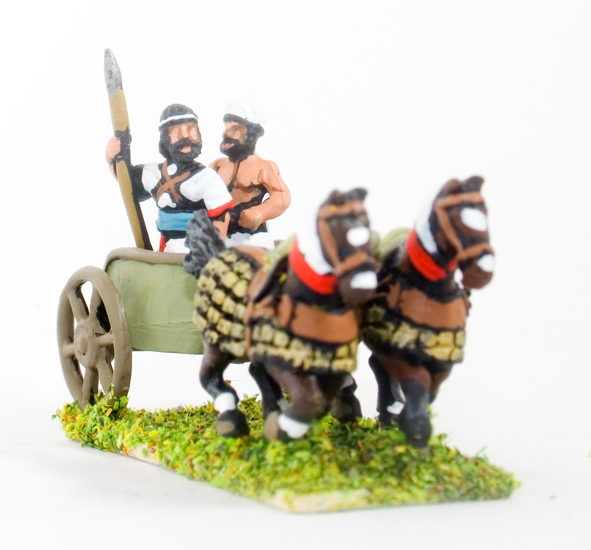 Sea Peoples Two Horse Chariot with General and Driver BS109