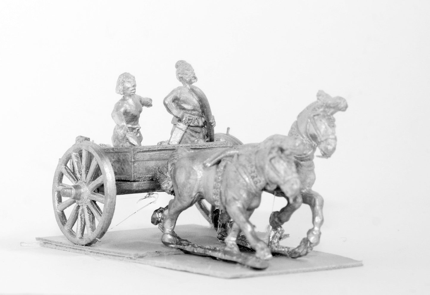 Chinese Barbarians Two Horse Light Chariot with Driver and Archer CHO19
