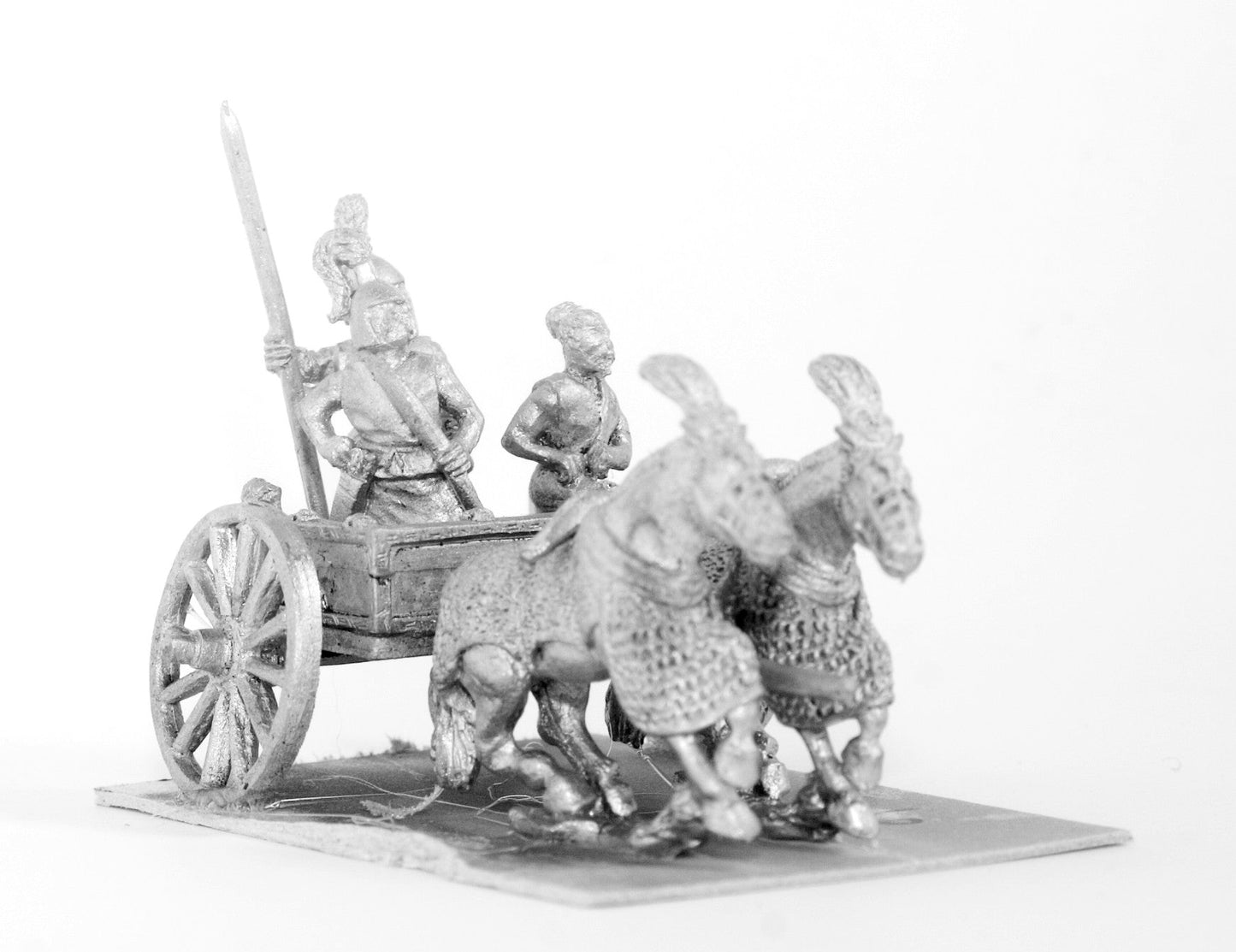 Two Horse Heavy Chariot with Driver, Archer and Spearmen CHO6