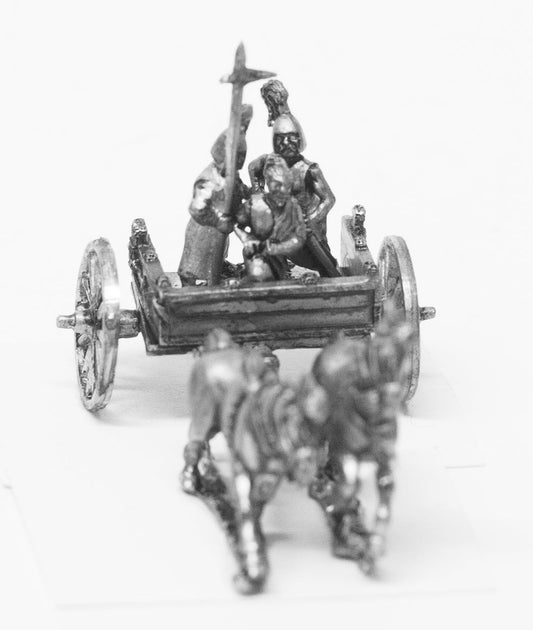 Two Horse Heavy Chariot with Driver, Archer and Halbredier CHO7