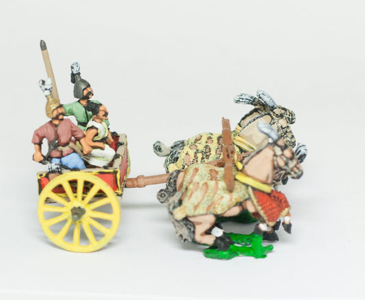 Four Horse Heavy Chariot with Driver, General and Spearmen CHO4
