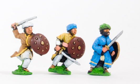 Arab Swordsmen with Round Shield, Assorted Poses CRU10