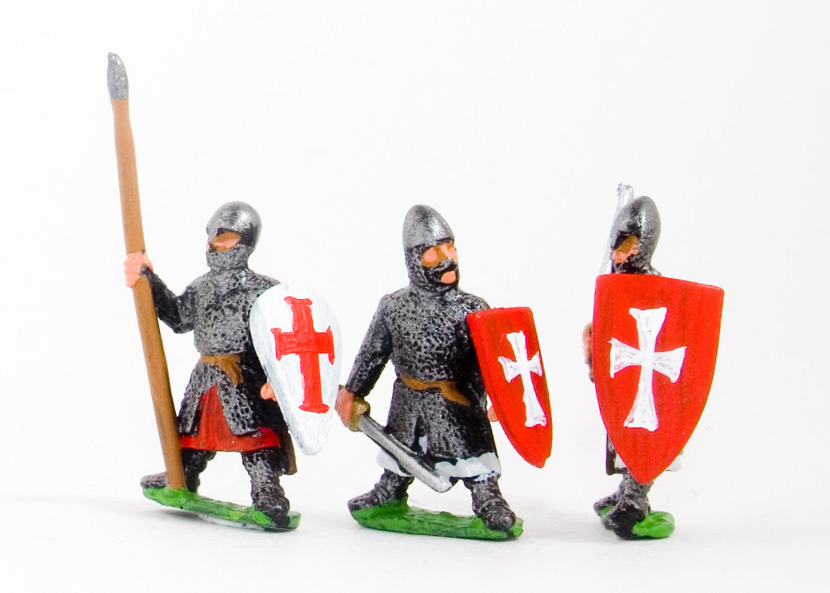 Frankish Knights on Foot, Large Shields, Assorted CRU57