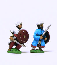 Arab Swordsmen with Round Shield, Assorted Poses CRU10