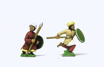 Arab Spearmen/Javelinmen with Round Shields, Assorted Poses CRU7