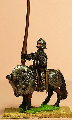 Late Medieval: Knights, 1420-1480AD in Full Plate & Sallet with Lance, on Armoured Horse MER11