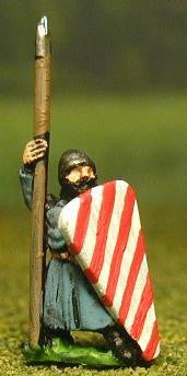 Late Medieval: Isleman / Galloglaich in Long Tunic with Kite Shield & Spear MER33