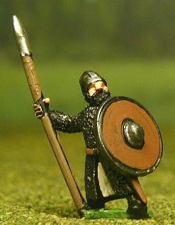 Late Medieval: Isleman / Galloglaich in Mail Coat with Round Shield & Spear MER34
