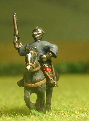 Renaissance 1520-1580Ad: "Miller" Man At Arms in Closed Helms & Cassock with Two Pistols on Unarmoured Horse MER62