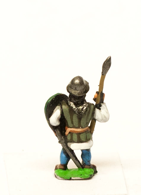 Medium Spearmen with Quilted Coat & Kettle Helm, Kite Shield MID45