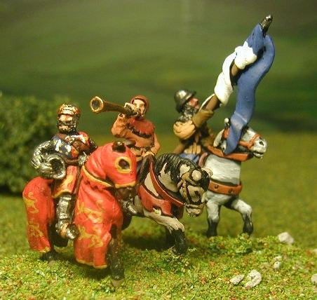 Command Pack: Mounted King, Standard Bearer and Herald 1300-1360 MID68