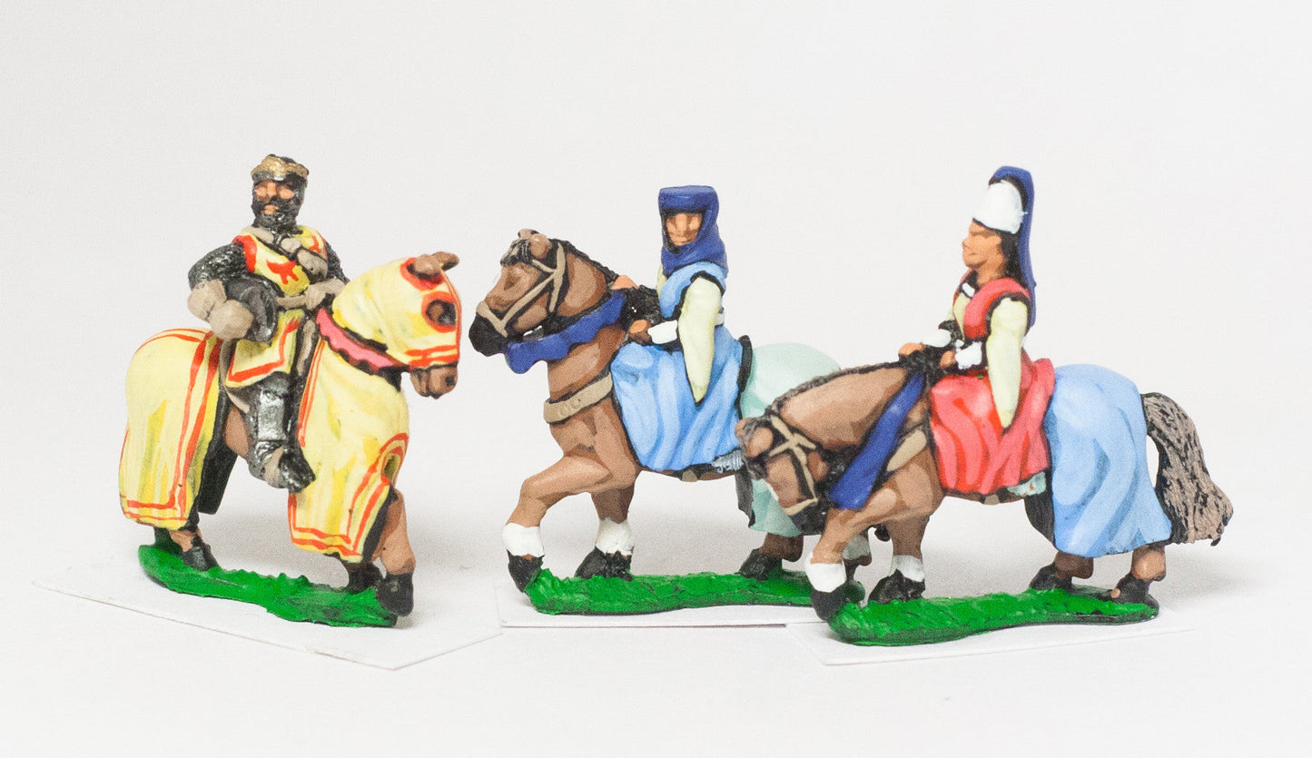 Command: King / General & Two Mounted Ladies 1300-1360Ad MID68d