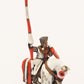 Mounted Knights, 1150-1200AD with Large Shield & Lance, in Mail Coif Over Flat Top Helm, on Barded Horse MID7
