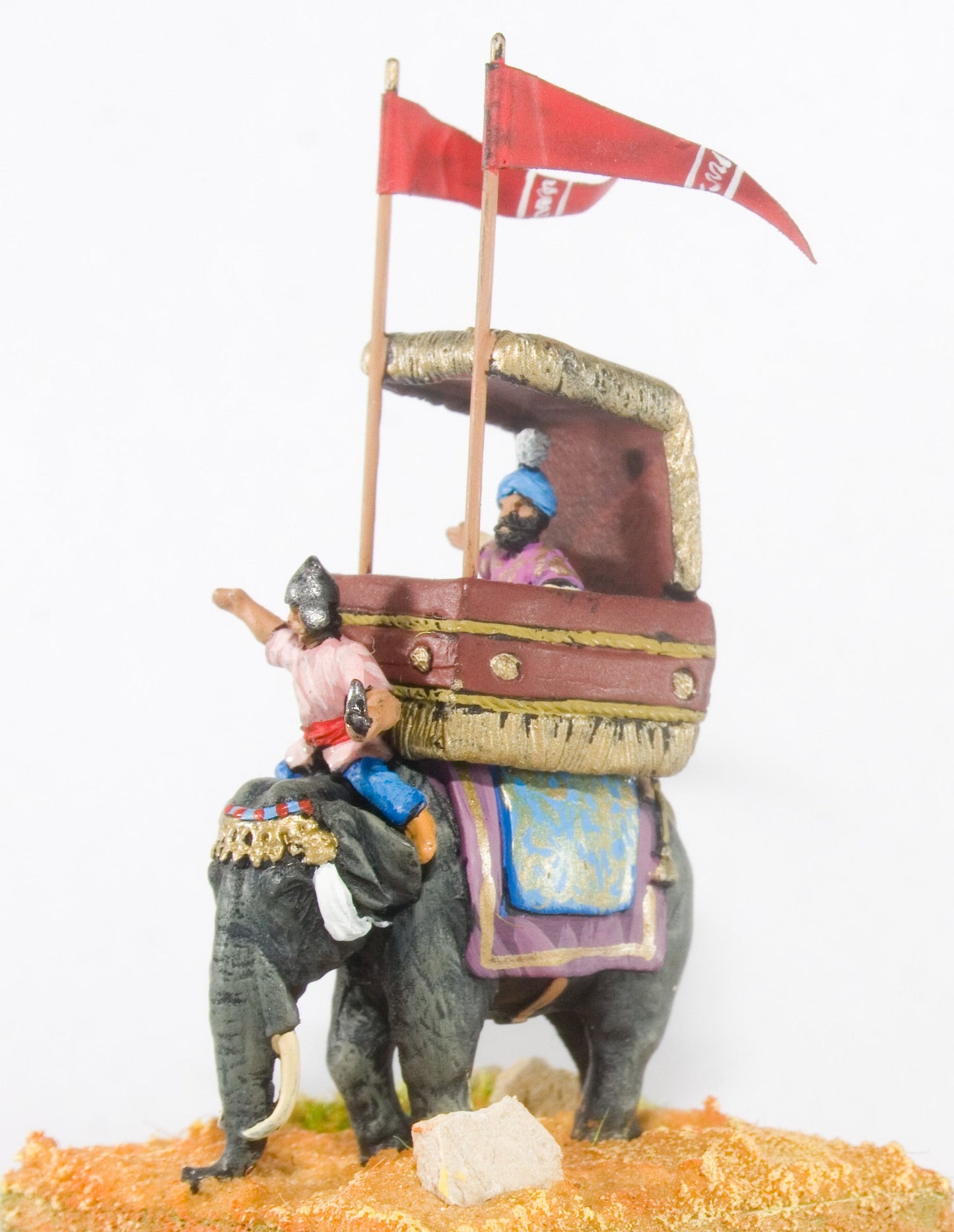 Moghul Indian: Command: General in Howdah with Driver, Mounted on Elephant MOG18