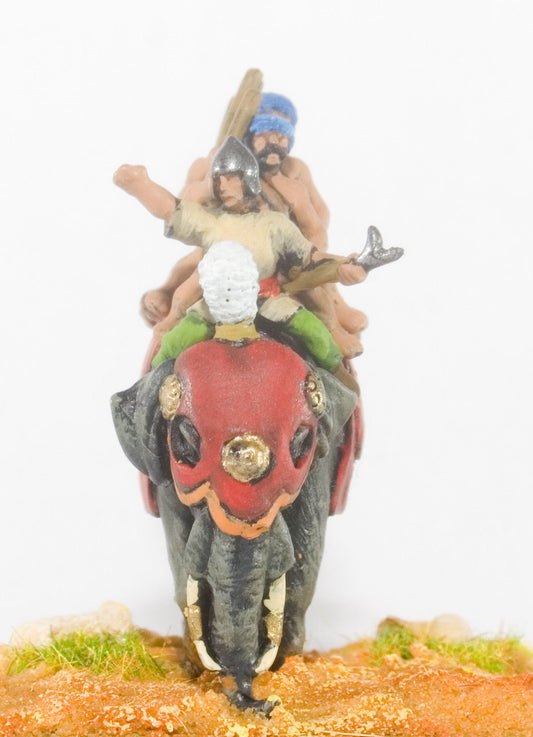 Moghul Indian: Unarmoured Elephant with Driver & 4 Archers MOG19