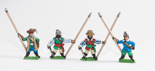 ECW: Command: Standard Bearers with Flagpole Only (No Cast Metal Flags), in Assorted Hats and Helmets RENX1