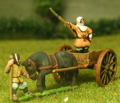 Samurai: Warrior Monk General Standing in Cart with Horse and Attendant SAM17