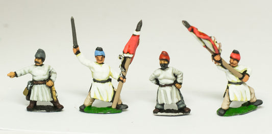 Tang & Sui Chinese: 3 Officers & 3 Standard Bearers TSU8